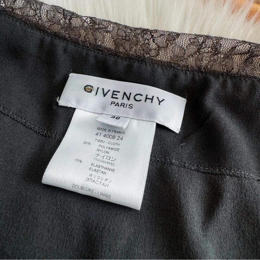 Givenchy Lace Mini Short Skirt Gray Floral Pull On - Picture 5 of 8